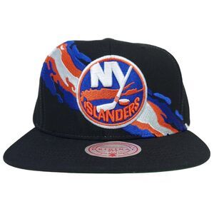 New York Islanders Mitchell & Ness NHL Snapback Hat Cap 3D Logo Paint Splash NWT